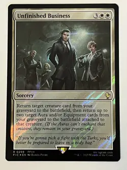 Unfinished Business Surge Foil Commander: Final Fantasy MTG 0259 Rare NM - Image 1