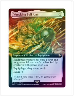 1x Wrecking Ball Arm, Extended Art Foil, Magic MTG NM - Image 1