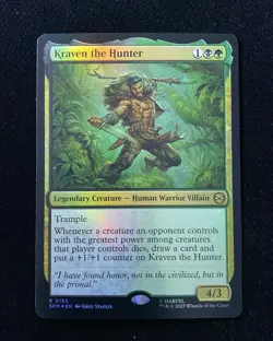 2025 Magic The Gathering MTG Marvel EN Foil R 0133 Kraven the Hunter AK001 - Image 1