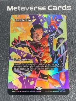 Magic MTG Parallel Lives 0036 Borderless Foil Marvel Spider Man - Image 1