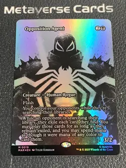 Magic MTG Opposition Agent 0019 Borderless Foil Marvel Spider Man - Image 1