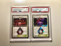 Pokemon 2019 Sun & Moon WONDROUS LABYRINTH / BLACK MARKET (HOLO) PSA 9 #134 #158 - Image 1