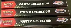 3 Boxes Of Pokemon Prismatic Evolutions Poster Collection “Brand New”!!! - Image 1