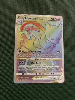 Pokemon TCG Mewtwo VStar Pokemon Go 079/078 Rainbow Secret Rare NM/M - Image 1