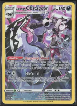 Pokemon Astral Radiance Trainer #TG10 Galarian Obstagoon Ultra Rare - Image 1