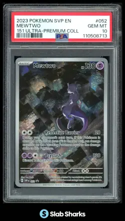 2023 POKEMON PROMO SVP EN #052 MEWTWO 151 ULTRA PREMIUM COLLECTION PSA 10 - Image 1