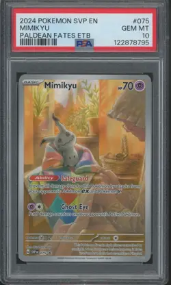 2024 Pokemon SVP EN Paldean Fates #075 Mimikyu Gem Mint PSA 10 - Image 1