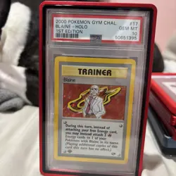 PSA 10 Trainer Blaine Gym Challenge 17 Holo 1st Edition 2000 Pokemon GEM MINT - Image 1