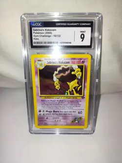 Pokemon 2000 Gym Challenge Sabrina's Alakazam 16/132 Holo Rare CGC 9 - Image 1