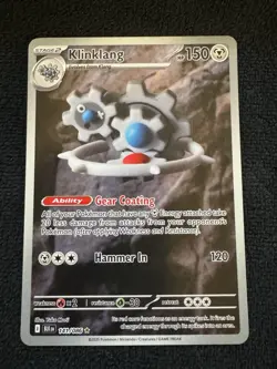 Pokemon TCG Klinklang 141/086 Black Bolt BLK Illustration Near Mint Condition - Image 1