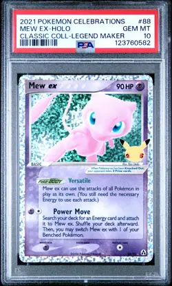 2021 POKEMON CELEBRATIONS CLASSIC COLL #88 MEW EX-HOLO PSA 10 - Image 1