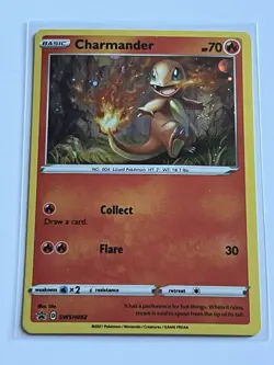Charmander SWSH092 Pokemon Sword & Shield Promos 2021 Near Mint Black Star Holo - Image 2