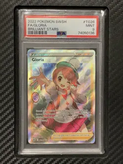 2022 PSA 9 FA Gloria #TG26 Full Art Trainer Gallery Pokemon TCG SWSH BS - Image 1