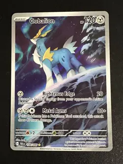 Cobalion 144/086 Pokemon Black Bolt Illustration Rare Full Art Holo NM - Image 1