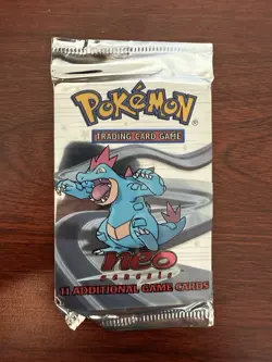 Pokemon Neo Genesis Unlimited Booster Pack - Sealed (Feraligatr - Unweighed) - Image 1