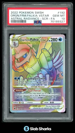 2022 POKEMON ASTRAL RADIANCE ORIGIN FRM PALKIA #192 VSTAR SECRET FULL ART PSA 10 - Image 1
