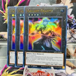 3x Yugioh Playset Gallant Granite MP25-EN286 Ultra Rare 1st Ed Near Mint - Image 1