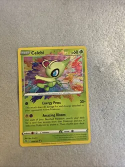 Pokemon TCG Celebi Vivid Voltage Holo Card 009/185 Amazing Rare, NM/Mint - Image 1