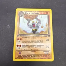 Dark Machoke 40/82 Uncommon Team Rocket 1st Edition Non Holo Pokemon Card - Image 1
