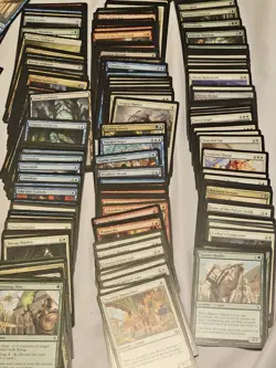 Box Of Magic The Gathering Cards! Com/Uncommon Lot And Stack Of Land Cards - Image 2