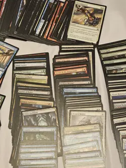 Box Of Magic The Gathering Cards! Com/Uncommon Lot And Stack Of Land Cards - Image 3