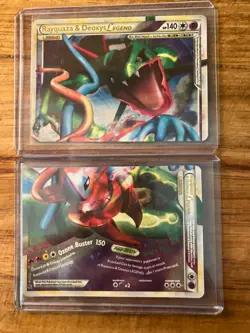 Rayquaza & Deoxys Legend 89/90 and 90/90 Top and Bottom cards ungraded - Image 1