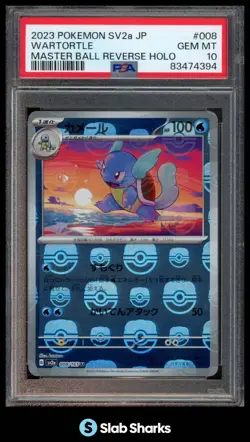 2023 POKEMON SV CARD 151 (JAPANESE) WARTORTLE REVERSE HOLO MASTER BALL PSA 10 - Image 1