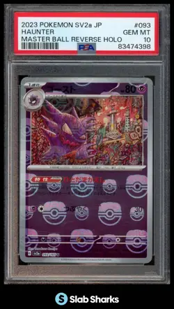 2023 POKEMON SV CARD 151 (JAPANESE) HAUNTER REVERSE HOLO MASTER BALL PSA 10 - Image 1