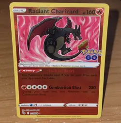 Radiant Charizard 011/078 Pokemon GO Holo Rare TCG Pokemon Card Near Mint - Image 1