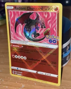 Radiant Charizard 011/078 Pokemon GO Holo Rare TCG Pokemon Card Near Mint - Image 2