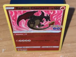 Radiant Charizard 011/078 Pokemon GO Holo Rare TCG Pokemon Card Near Mint - Image 4