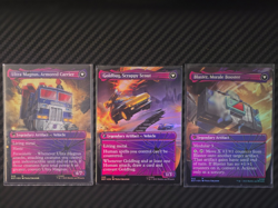 3 FOIL Shattered Glass MtG TRANSFORMERS Blaster Combat DJ Goldbug Ultra Magnus - Image 2