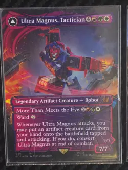 3 FOIL Shattered Glass MtG TRANSFORMERS Blaster Combat DJ Goldbug Ultra Magnus - Image 4