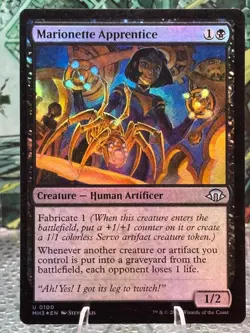 Marionette Apprentice - Foil - Modern Horizons 3 - Black Human Artificer - Image 1