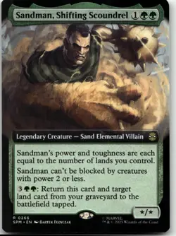 MTG: Sandman, Shifting Scoundrel (Extended Art) - Marvel's Spider-Man #266 R Nor - Image 1
