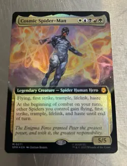 Cosmic Spider-Man 0271 Foil Extended Art Marvels Spider-Man MTG - Image 1