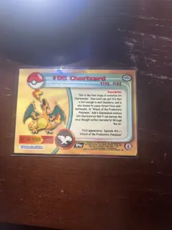 Topps Charizard 06 NON- Holo Blue Label TV Animation Pokemon Card LP - Image 2