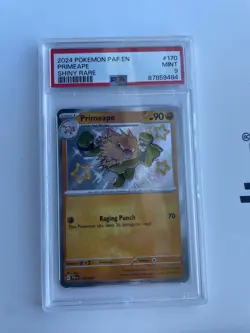 Shiny Primeape Paldean Fates 170/091 Holo Shiny Ultra Rare PSA 9 Pokemon TCG - Image 1