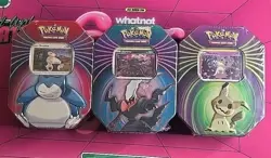 Pokemon Knock Out Snorlax Mimikyu Darkrai Collector's Tin Factory Sealed Rare - Image 1