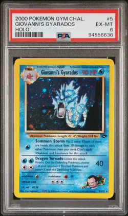 2000 POKEMON GYM CHALLENGE HOLO #5 GIOVANNI'S GYARADOS PSA 6 - Image 1