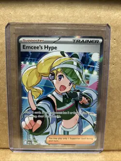 Pokemon Emcee's Hype 220/182 Ultra Rare Full Art Trainer - Image 1