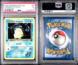 Sabrina Psyduck 1st Edition Gym Challenge 99 2000 Pokemon First Team Psa 5 Rare - Image 1