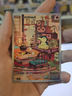 NEW! Cyndaquil Pokemon TCG POCKET Illustration Rare *SEE DESC* - Image 1