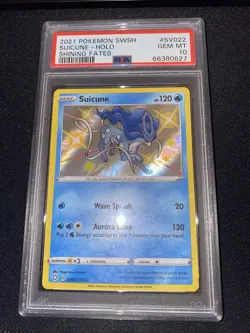 2021 POKEMON SWSH SHINING FATES SUICUNE HOLO #SV022/SV122 PSA 10 GEM MINT - Image 2