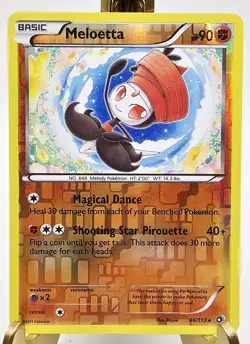 Pokemon - Meloetta - 86/113 - Rare - Reverse Holo - Legendary Treasures LP - Image 1
