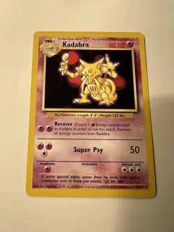 Pokemon TCG Kadabra Base Set 32/102 Regular Near Mint Condition - Image 1