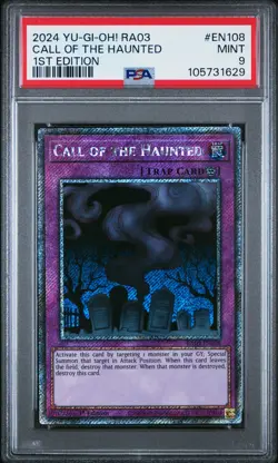 2024 YU-GI-OH! RA03-QUARTER CENTURY BONANZA 1ST ED CALL OF THE HAUNTED PSA 9 - Image 1