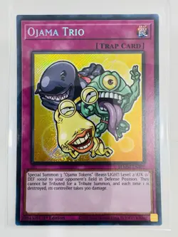 Yu-Gi-Oh! TCG Ojama Trio Secret Rare 1st Edition BLMM-EN010 NM - Image 1