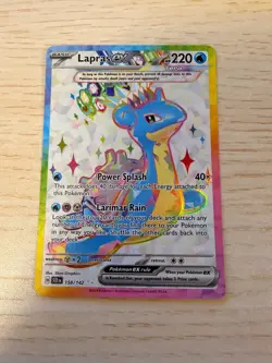Pokemon TCG Lapras EX 158/142 Stellar Crown Ultra Rare Holo Card NM - Image 1