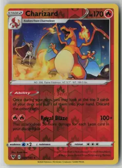 Charizard 025/185 Pokemon TCG Vivid Voltage Reverse Holo Card (Near Mint) NM 1 - Image 1